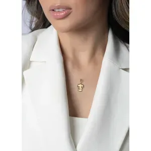 Pingente Menina Vazado Fosco Ouro 18k 750