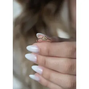 Anel Infantil Coroa Zircônias Ouro 18k 750