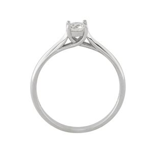 Anel Solitário Diamante 0,30ct Ouro Branco 18k 750