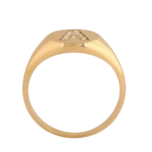 Anel Letra A com Diamantes Ouro 18k 750